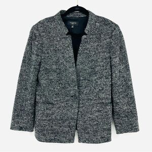 Talbots Petite 14 Gray Tweed Blazer